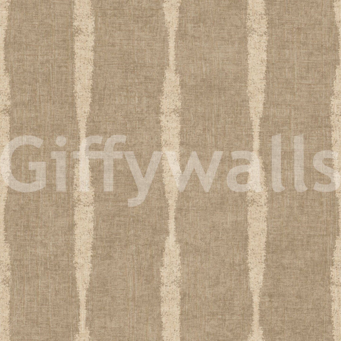 Subtle weave texture adds quiet depth to Warm Beige Distressed Stripes on Khaki wallpaper. GD9617
