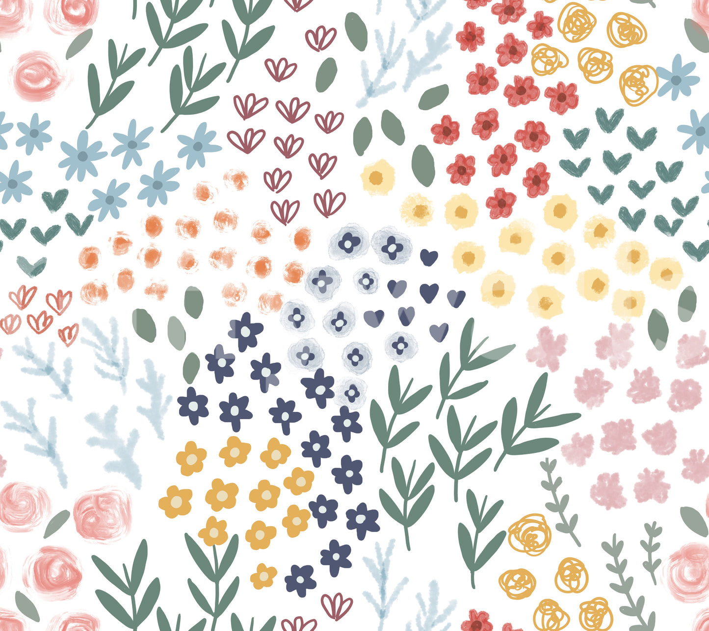 Garden mix flower wall design