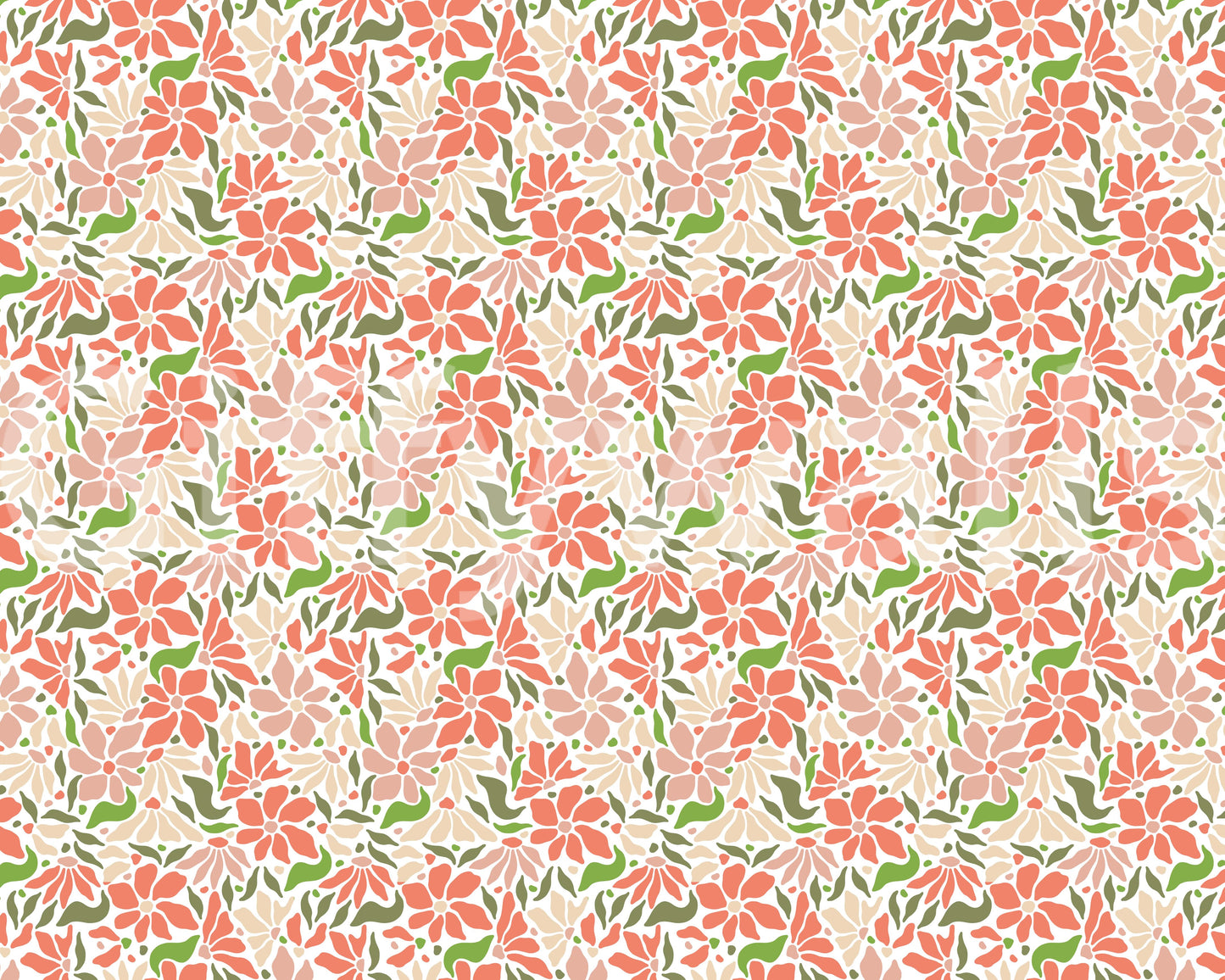 Boho style floral wall wallpaper
