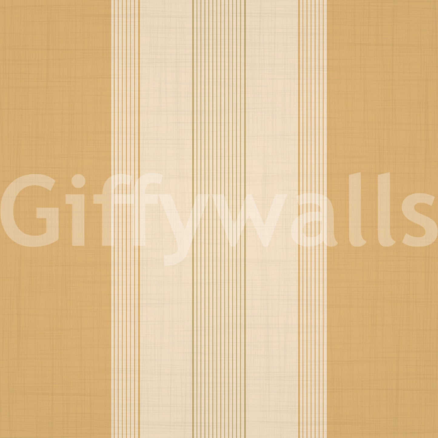 Honey gold stripes wallpaper with textured finish