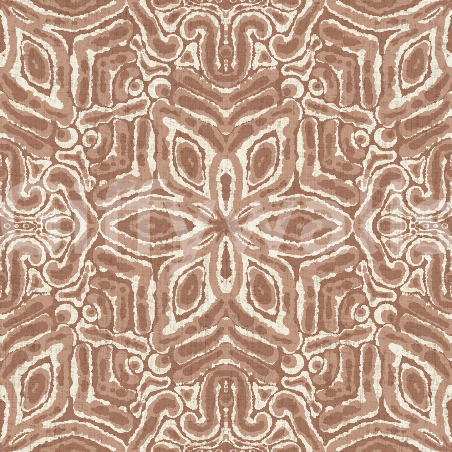 Rustic batik flower mural