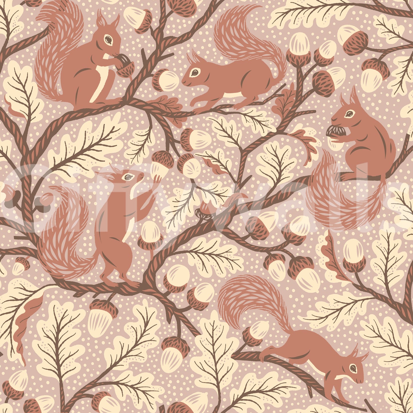 Woodland animal wallpaper for living rooms
