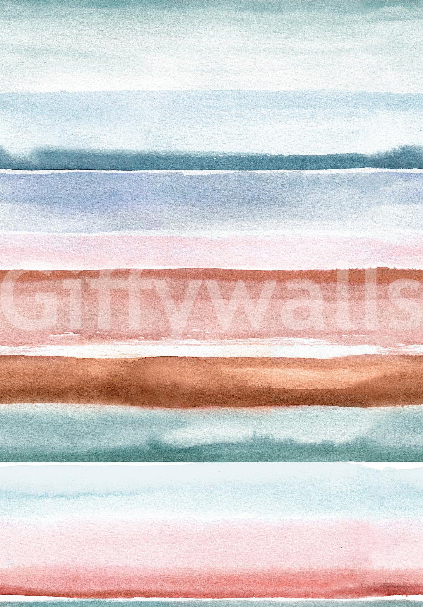Watercolor stripe wall decor