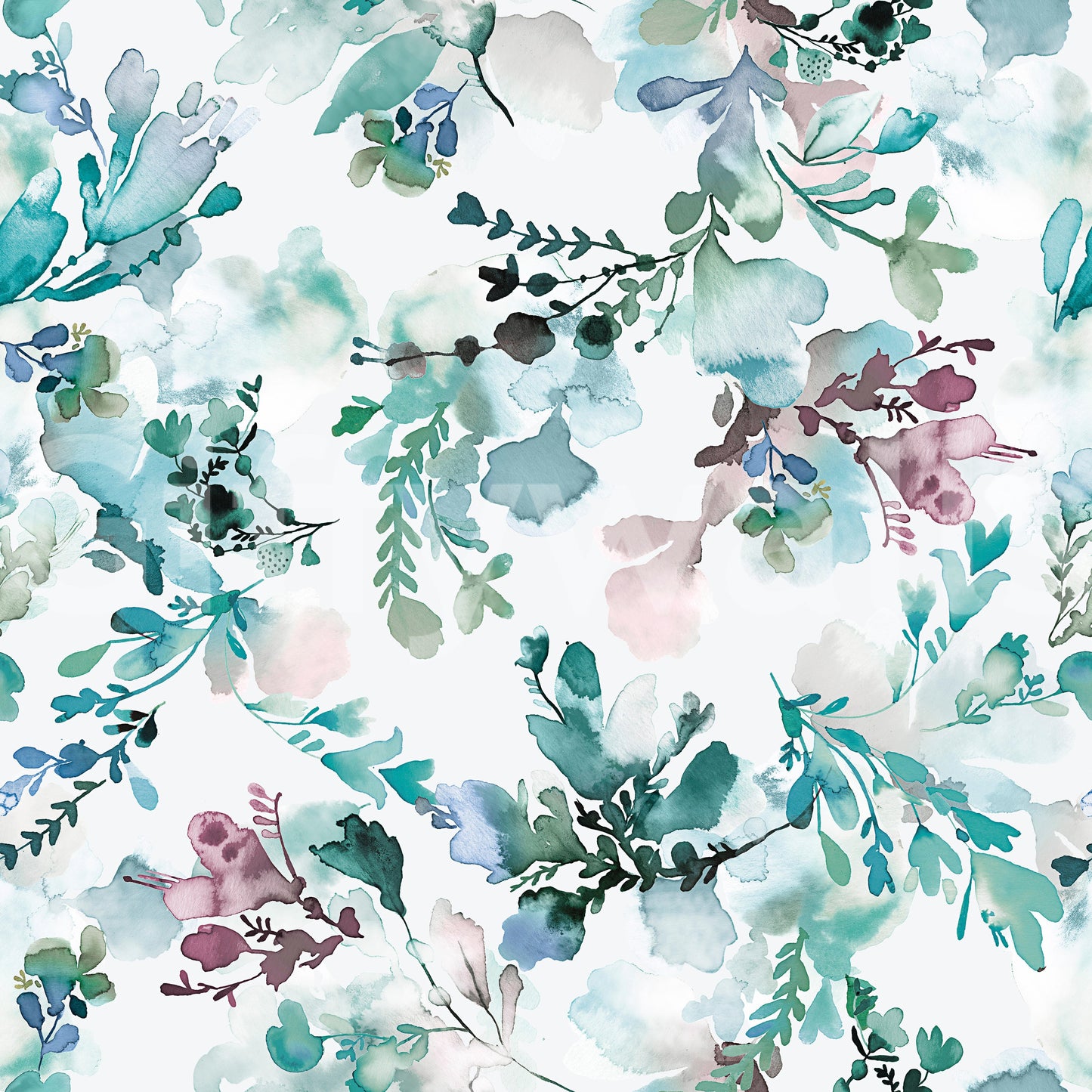 Light floral wallpaper art