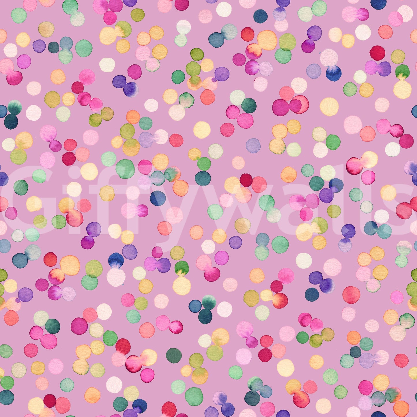 Watercolor dots wall print