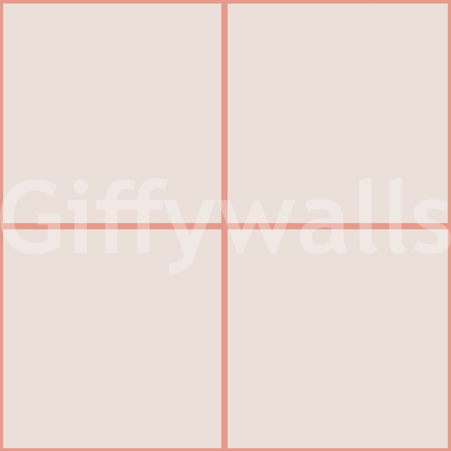 Minimalist Grid Coral Rose Wallpaper