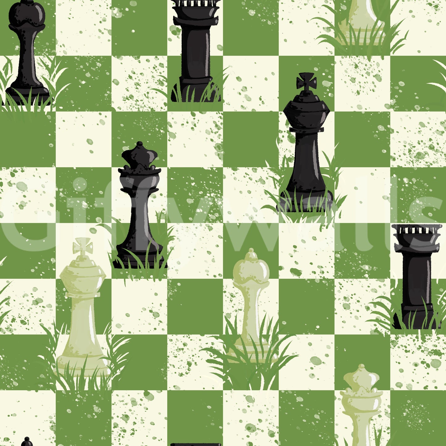 Outdoor chess wallpaper vibrant green