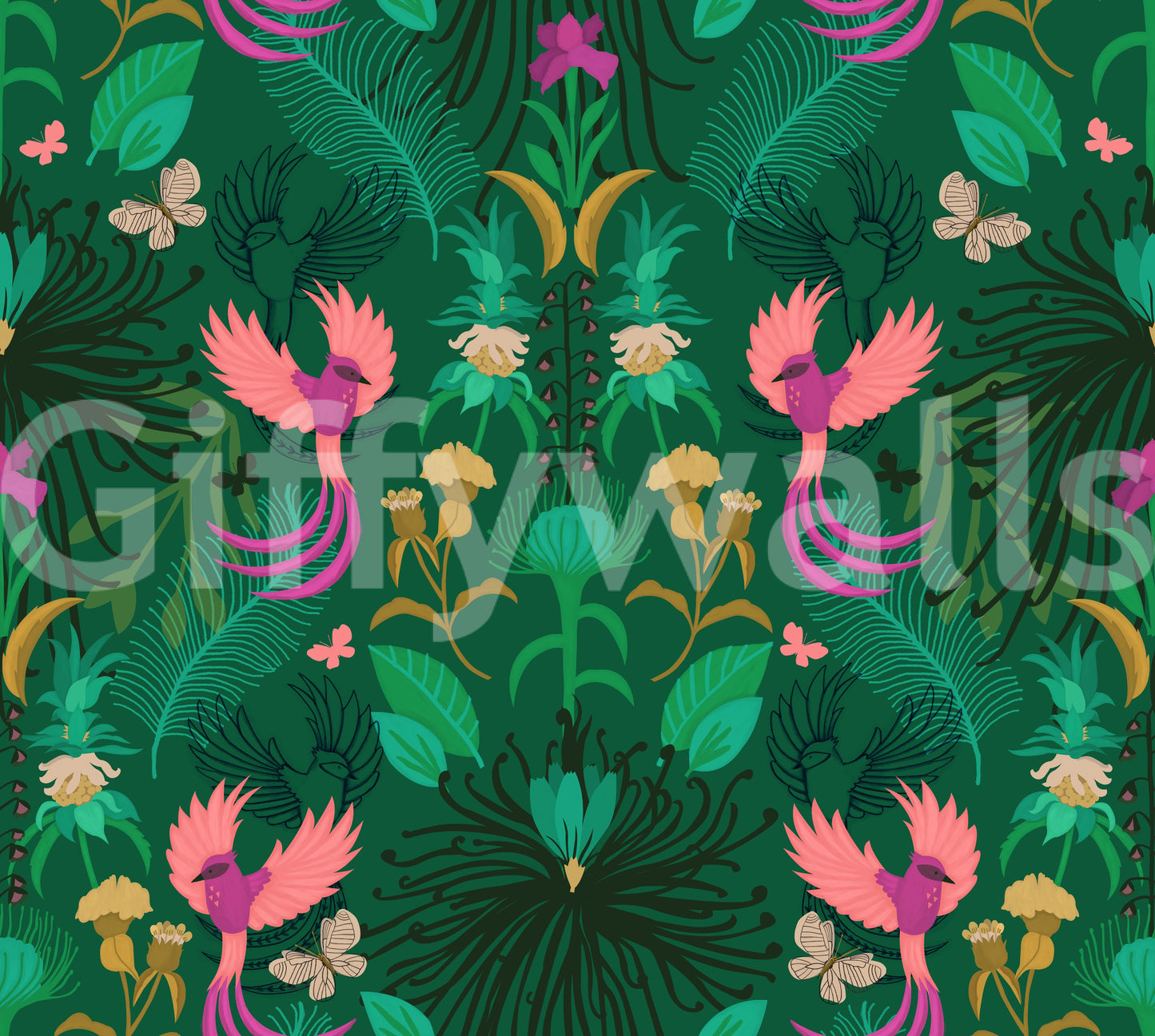 Nature-inspired wallpaper for interiors