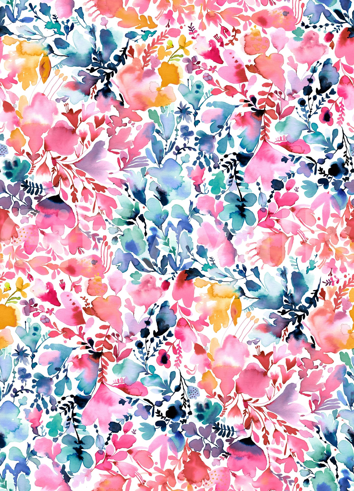 Color splash flower wallpaper