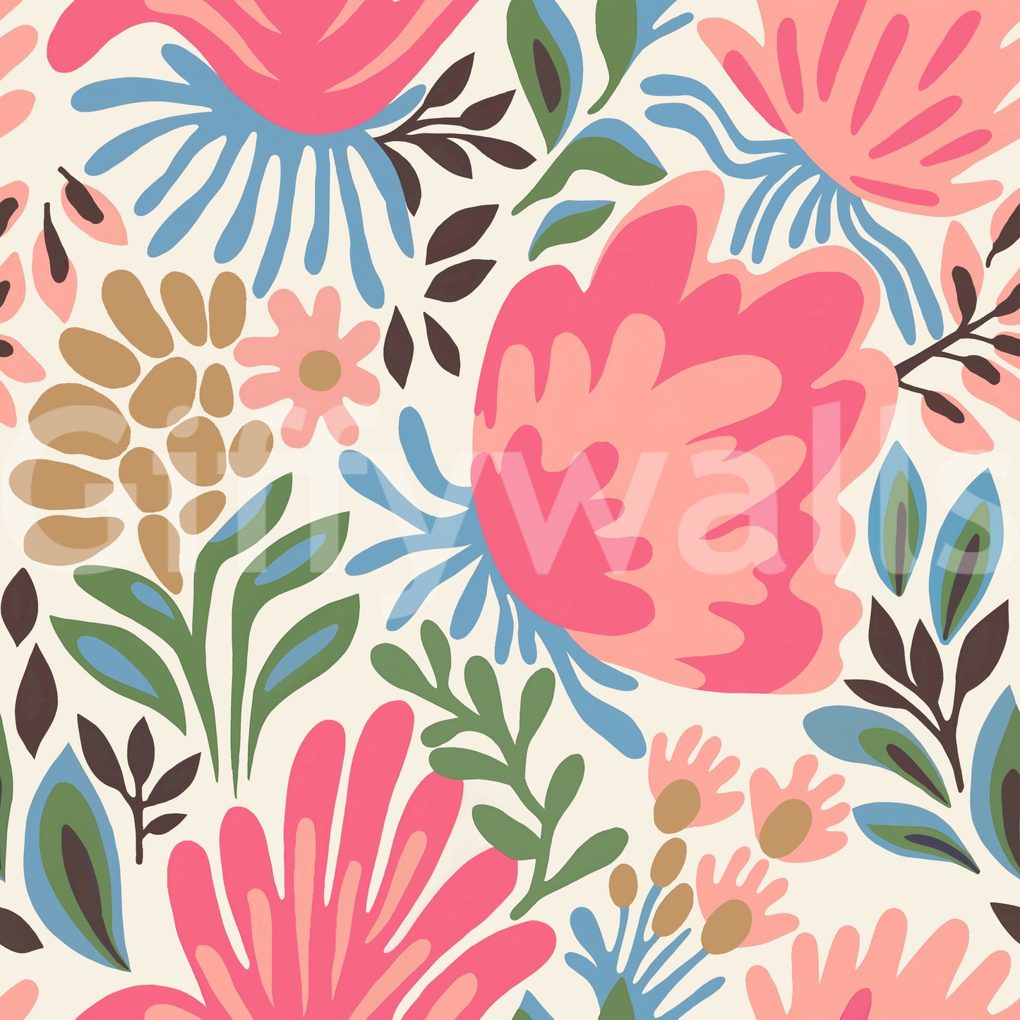 Lush Floral Escape Wallpaper