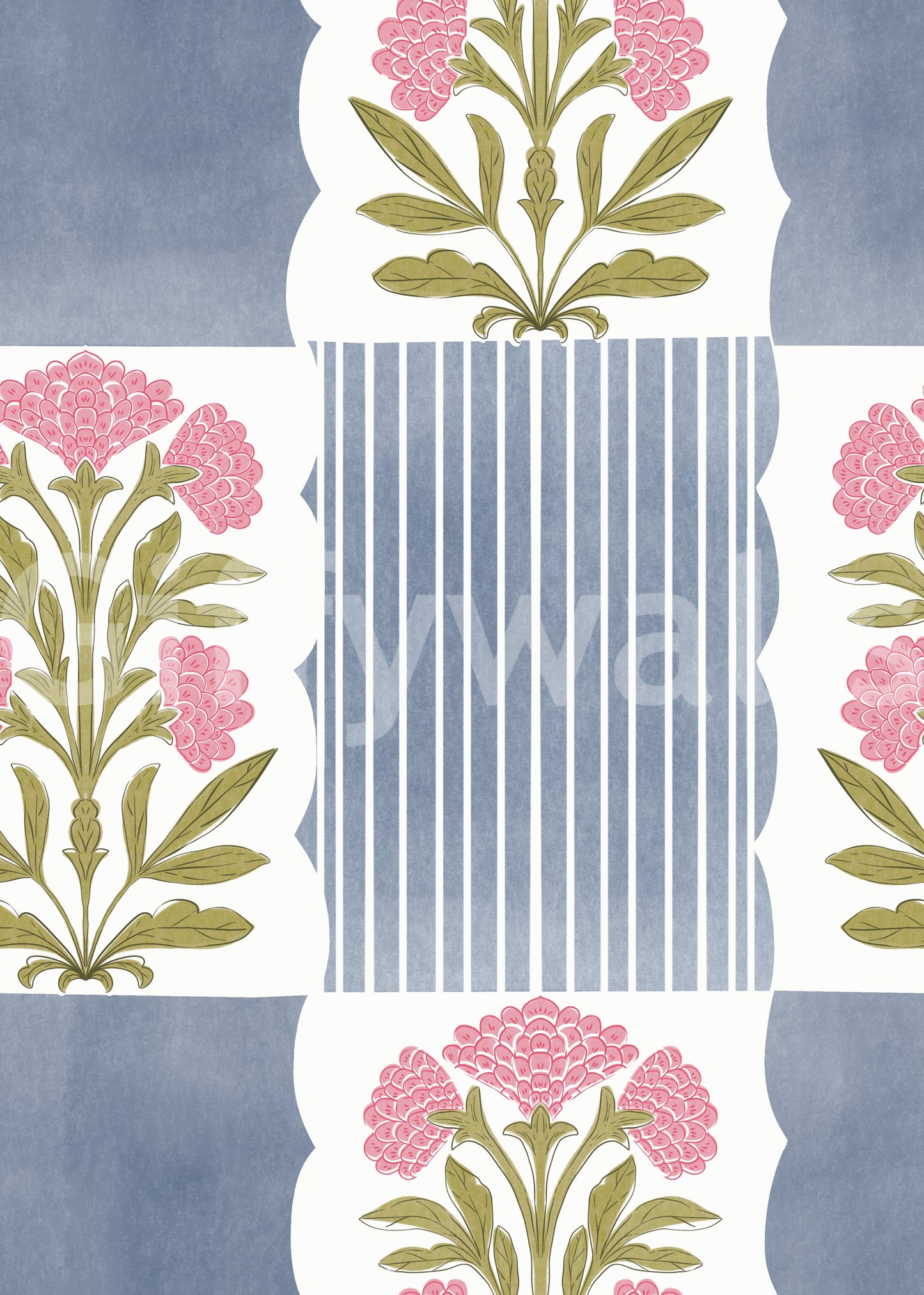 Easy-to-apply striped wallpaper