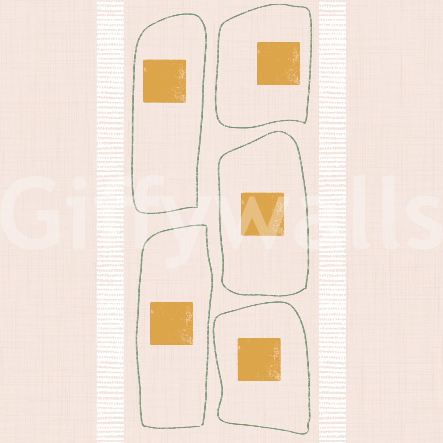 Japandi eggshell striped wallpaper design