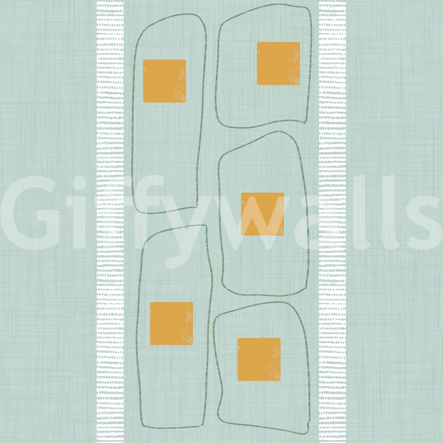 Japandi soft blue striped wallpaper design