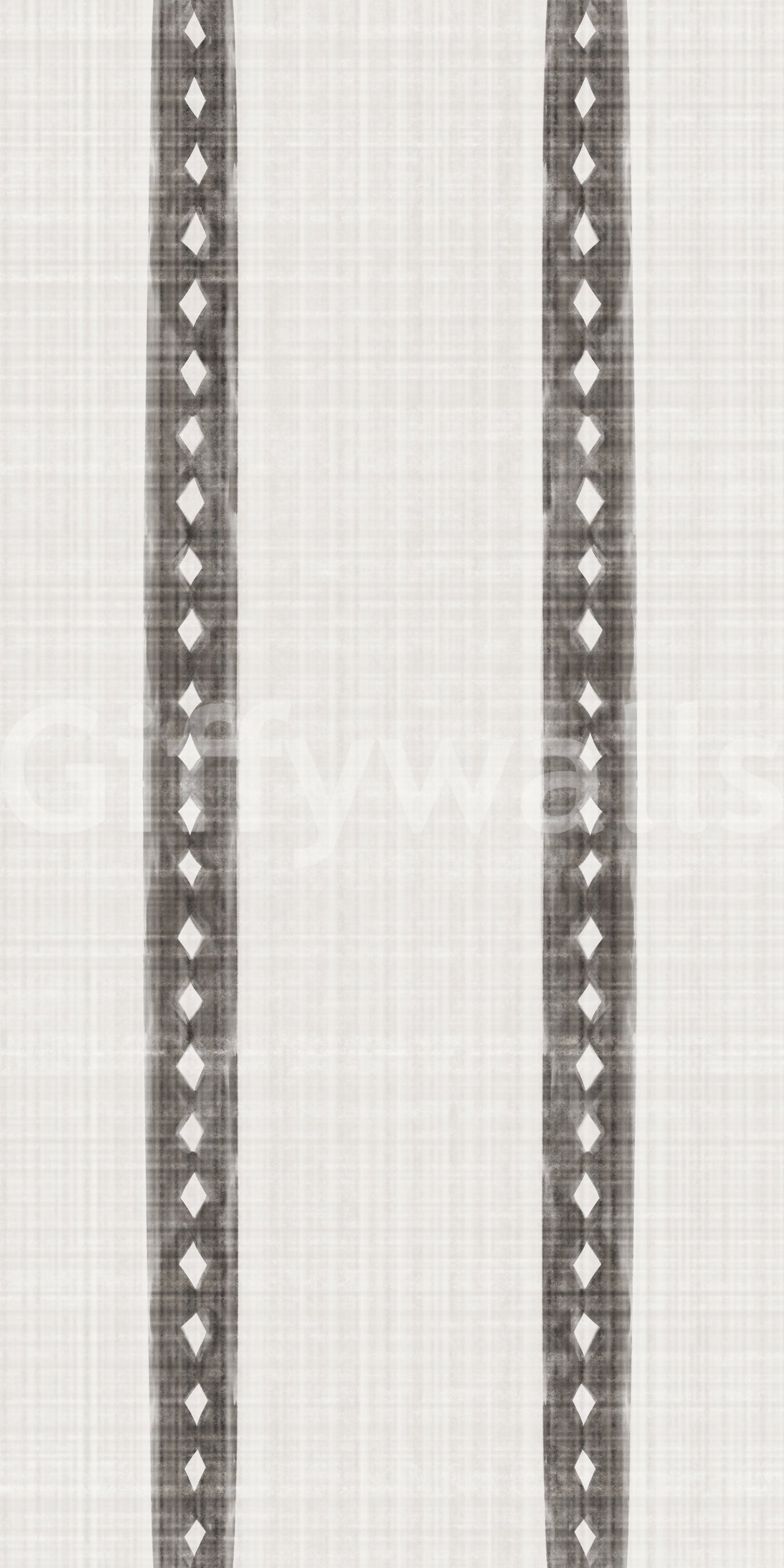 Living room accent with gray diamond wallpaper