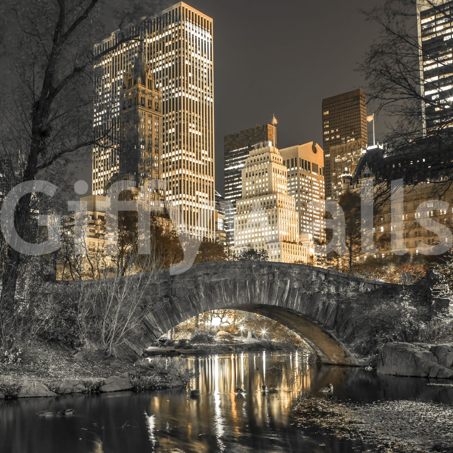 Central Park Mural: Evening Serenity