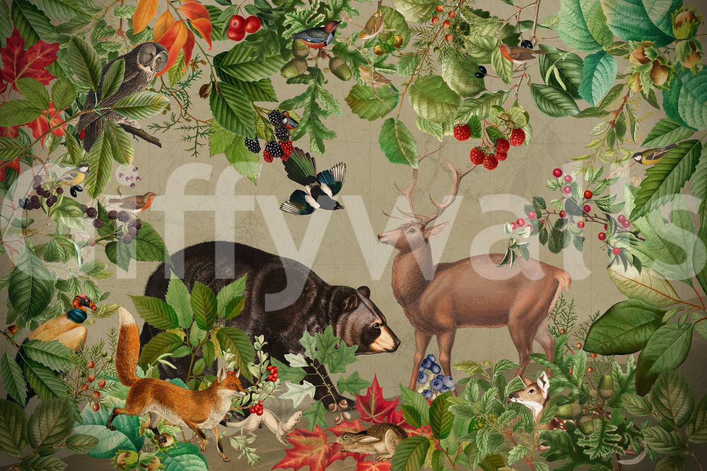 Whispers of the Wildwood Wall Mural