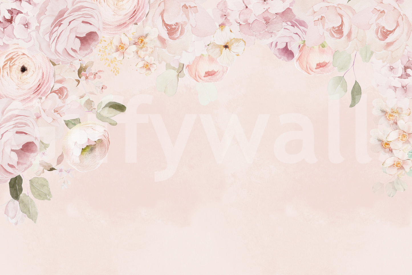 Romantic Rose Border Wall Mural