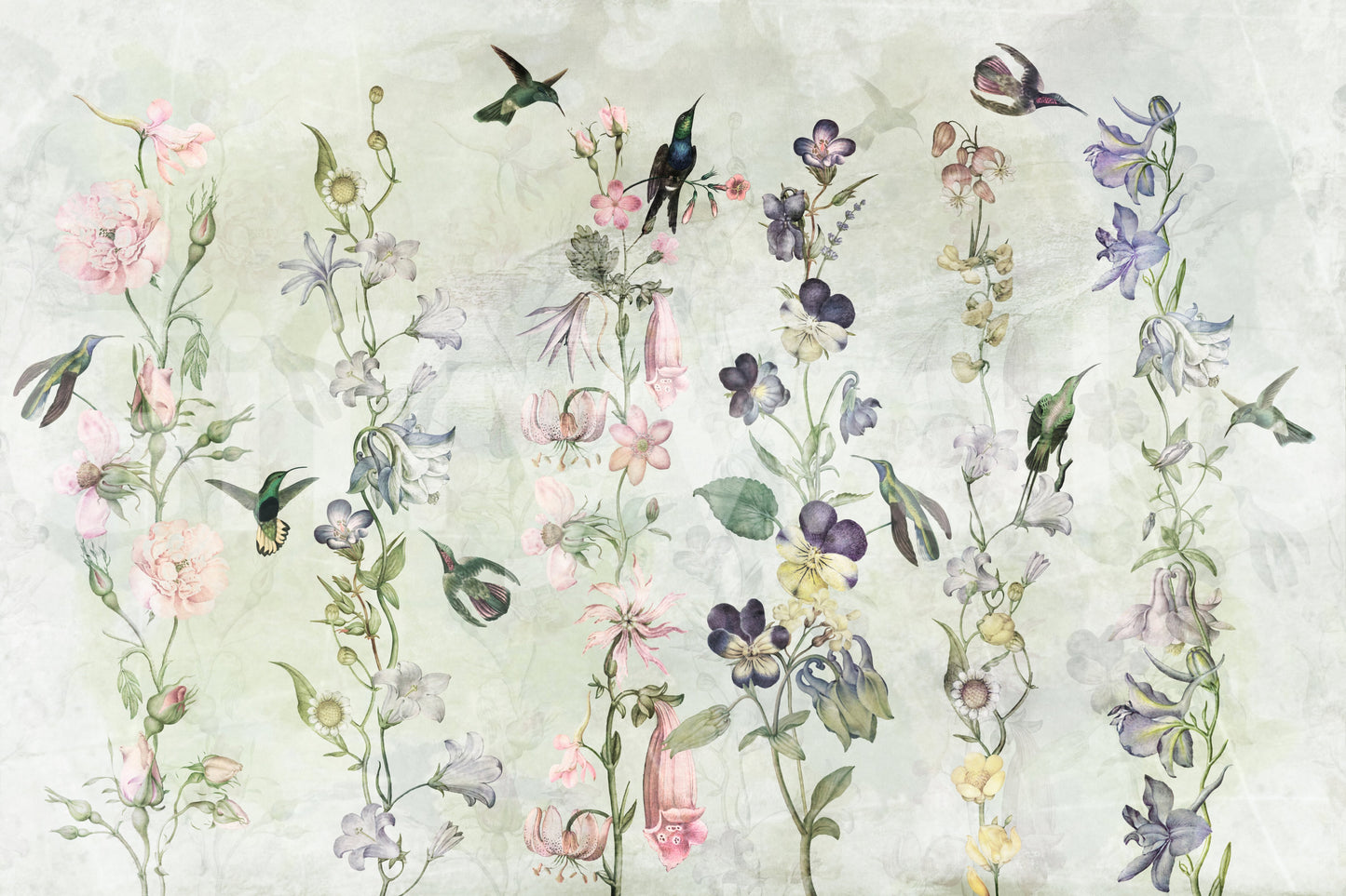 Serene Garden Escape Wall Mural