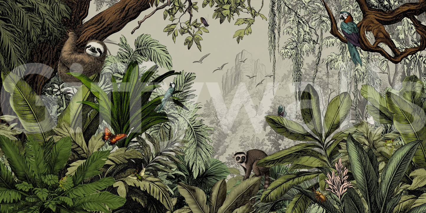 Jungle Vista - Day Wall Mural
