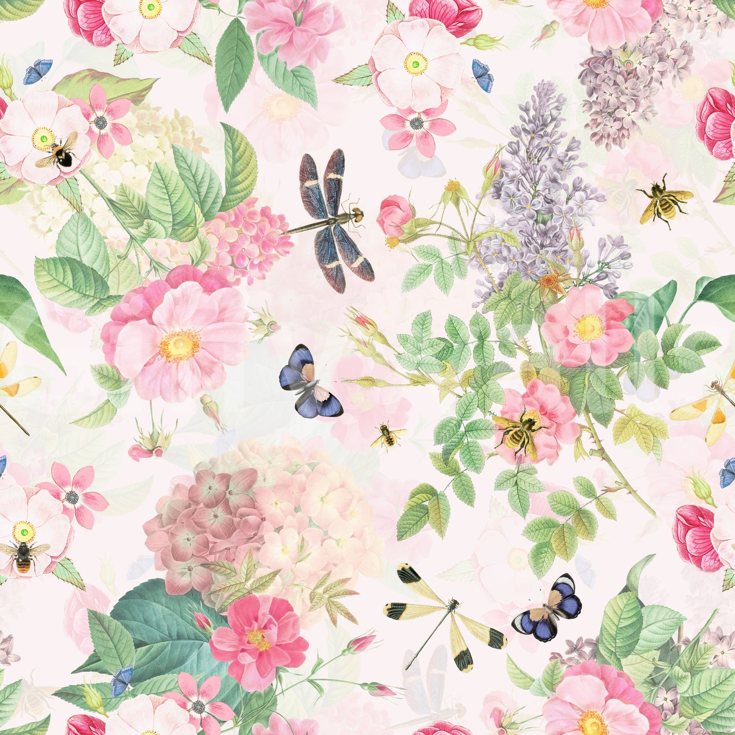 Vintage Rose Garden Wallpaper