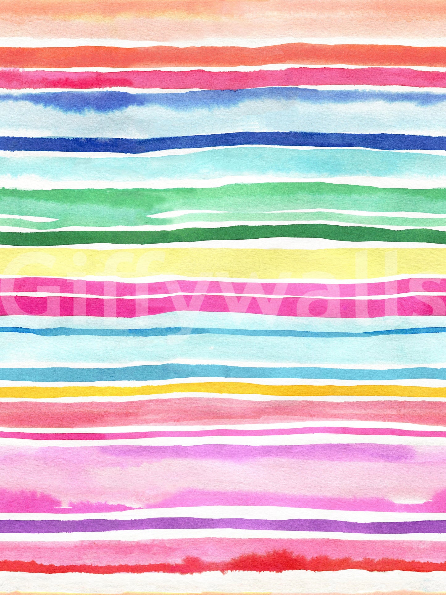 Joyful multicolor striped wallpaper for energetic rooms