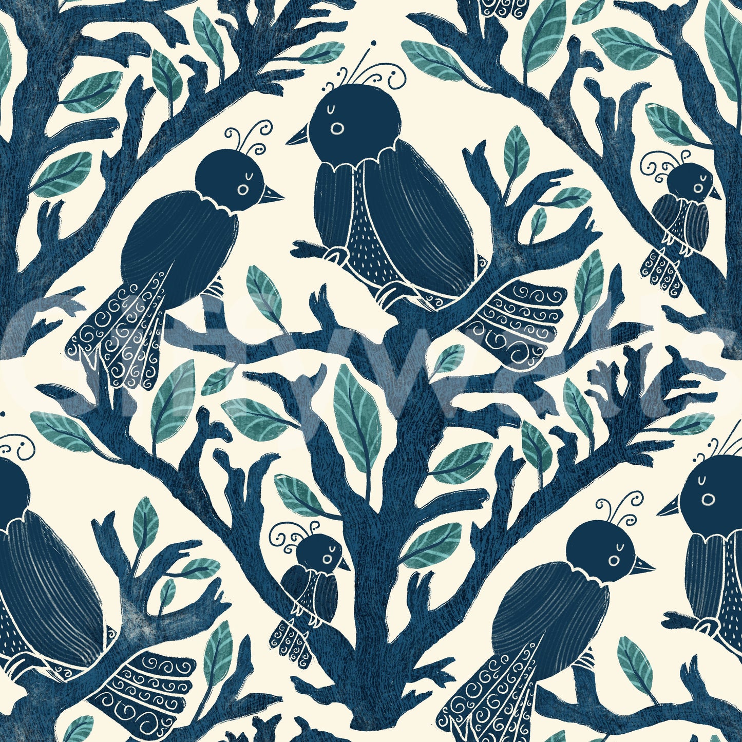 Enchanted Aviary Wallpaper