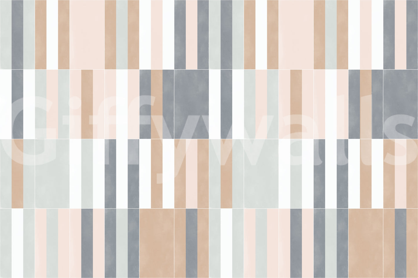 Subdued pastel tile mural creating an inviting ambiance.