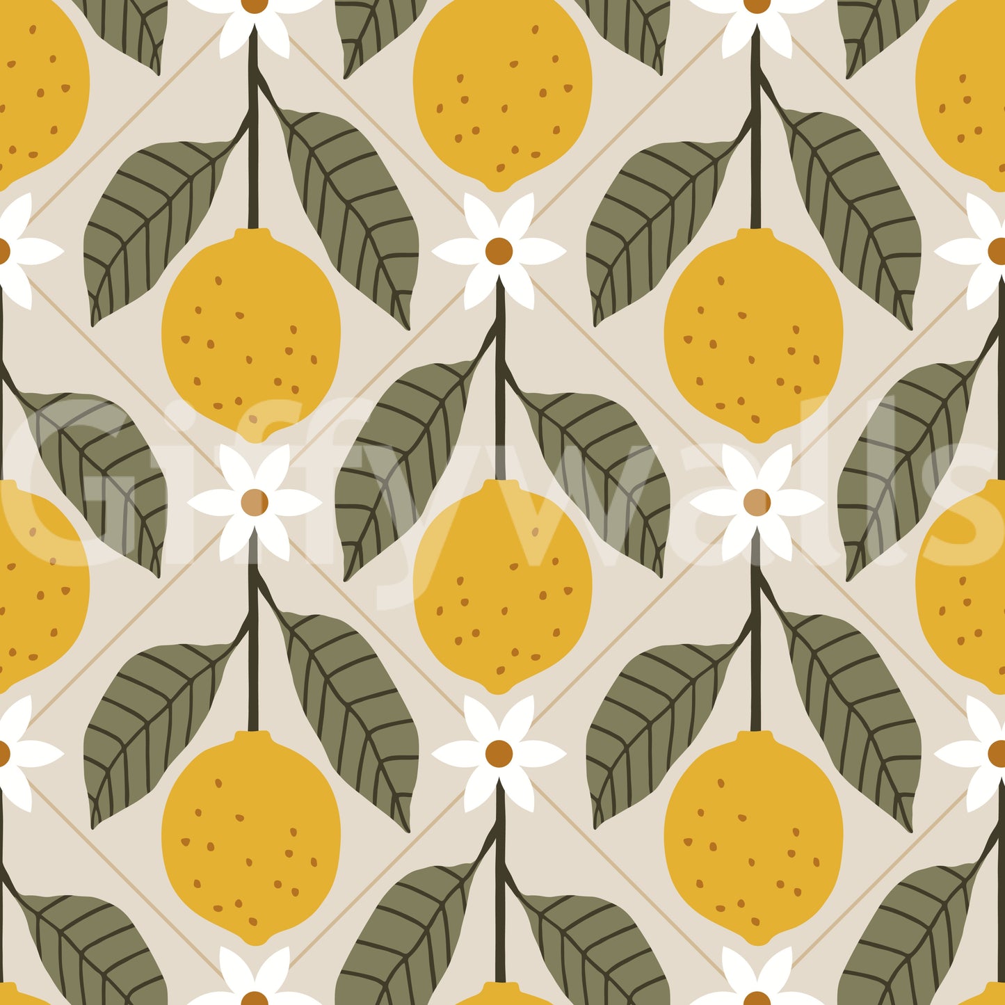 Mediterranean lemon wall design for interiors