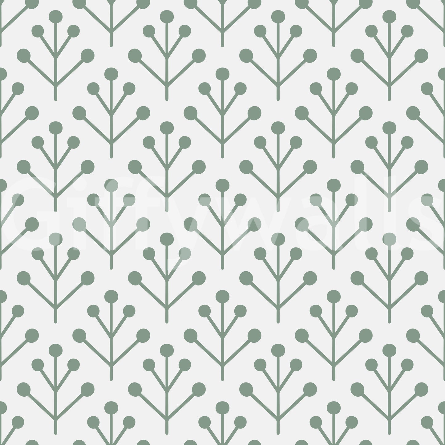 Fresh wall design with subtle leafy patterns