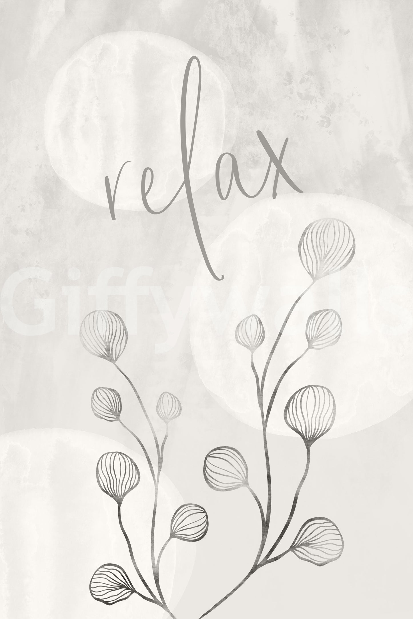 Relax Wall Mural with balanced earthy tones and simplicity