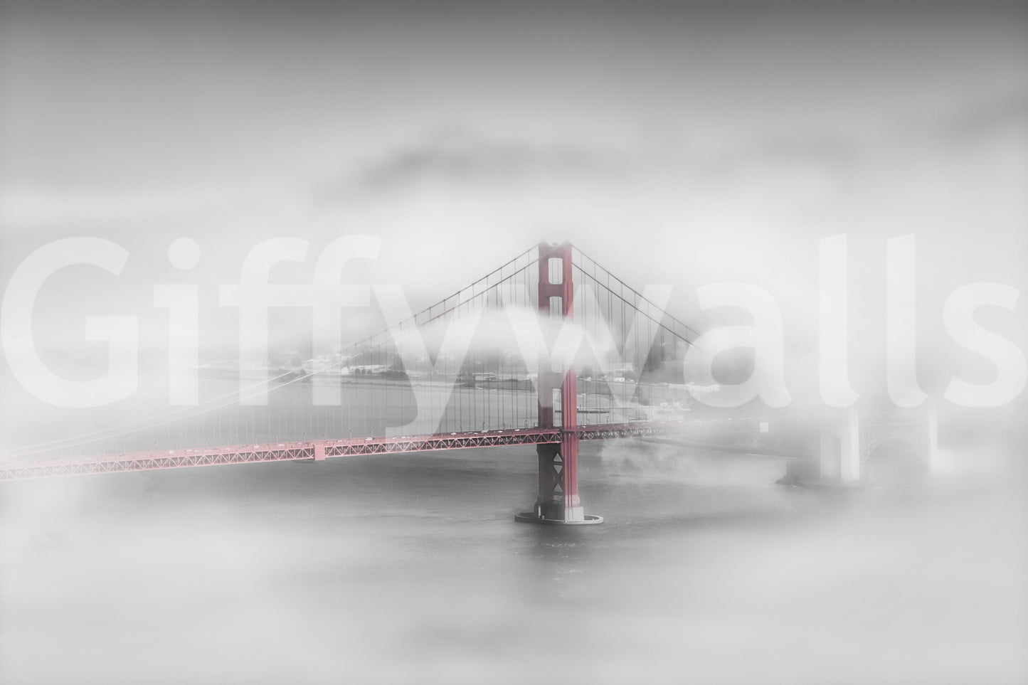 Non-woven mural wallpaper of Golden Gate structure