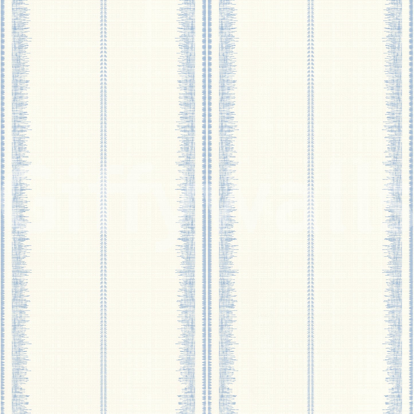 Natural linen wallpaper with blue boho stripes for interiors.