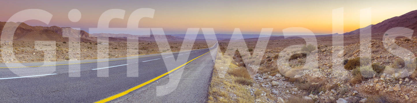 Wallpaper for walls with road and terrain