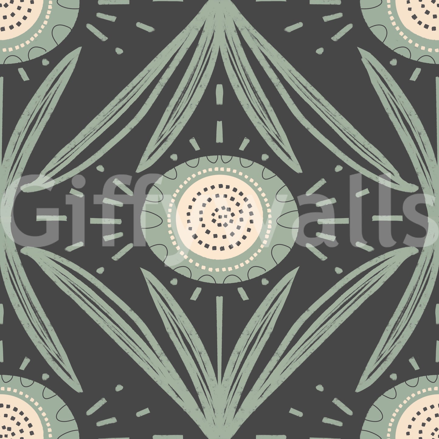 Cottage-inspired wallpaper with bold contrast