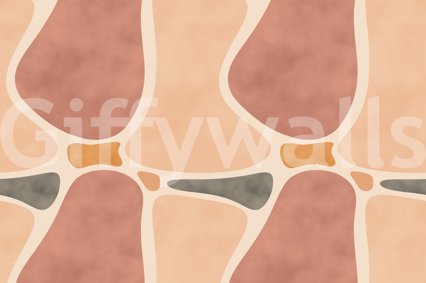 Contemporary pottery pattern wallpaper for walls