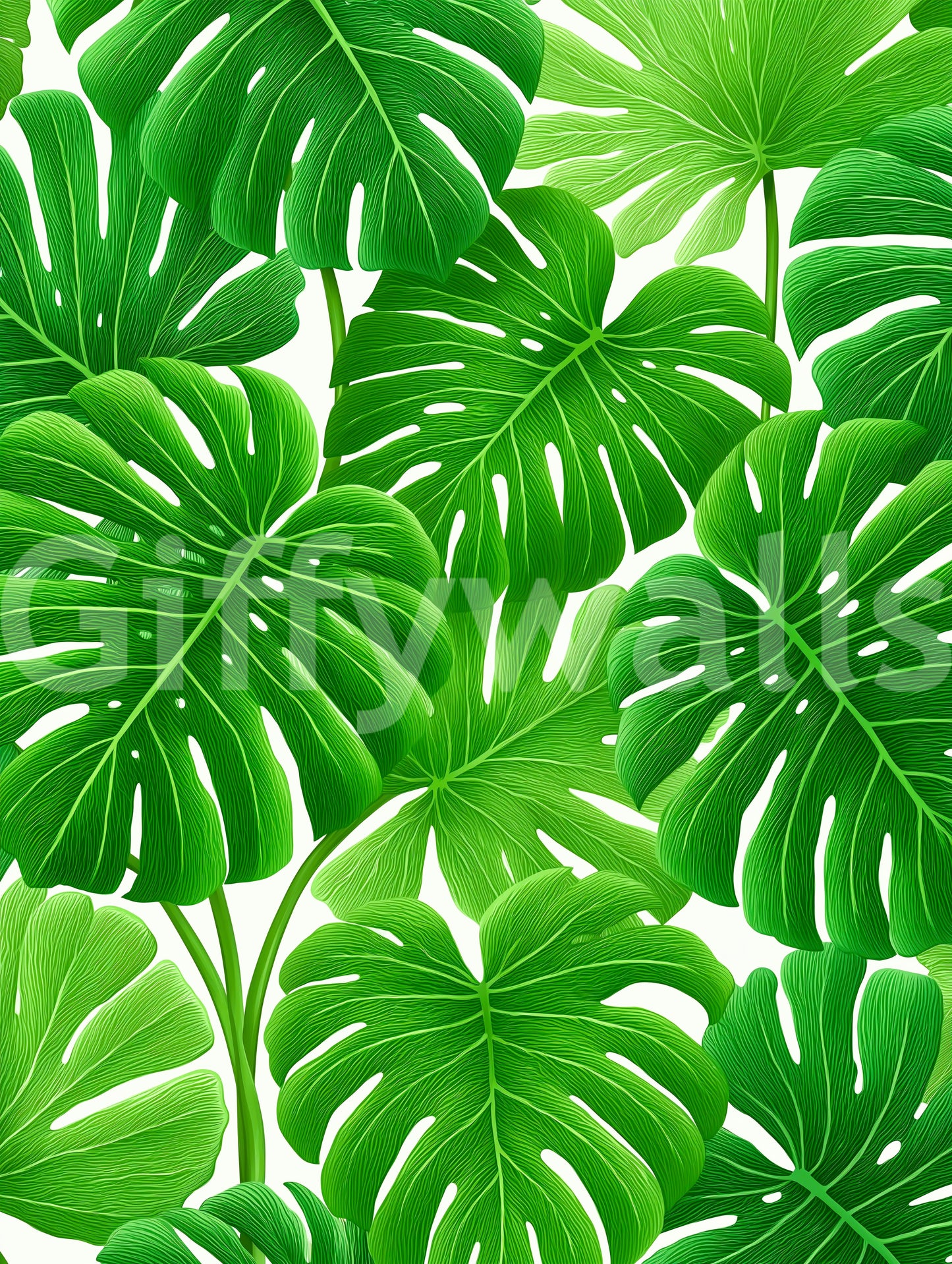 Calm jungle-themed wallpaper for walls