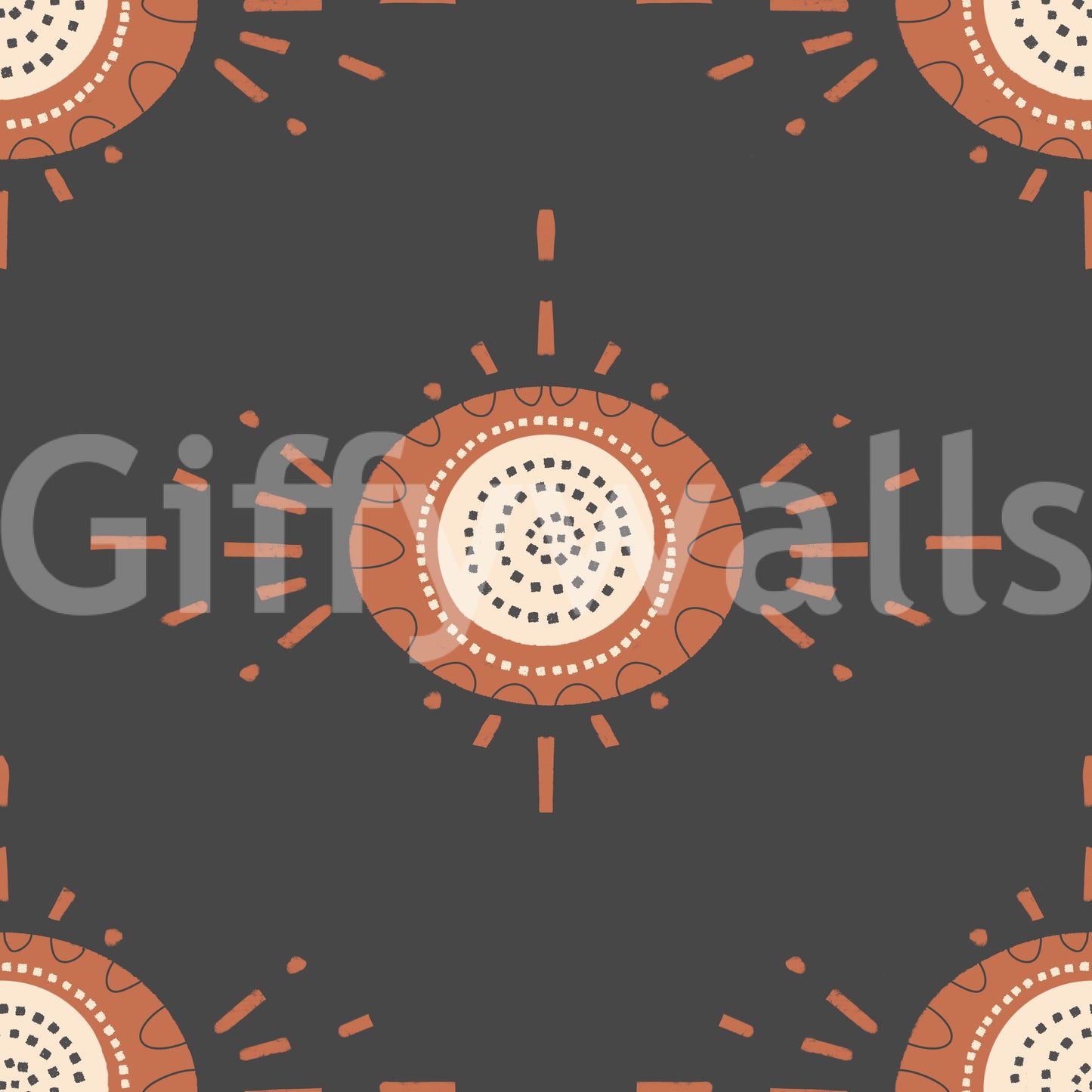 Scandinavian floral wallpaper with vintage character