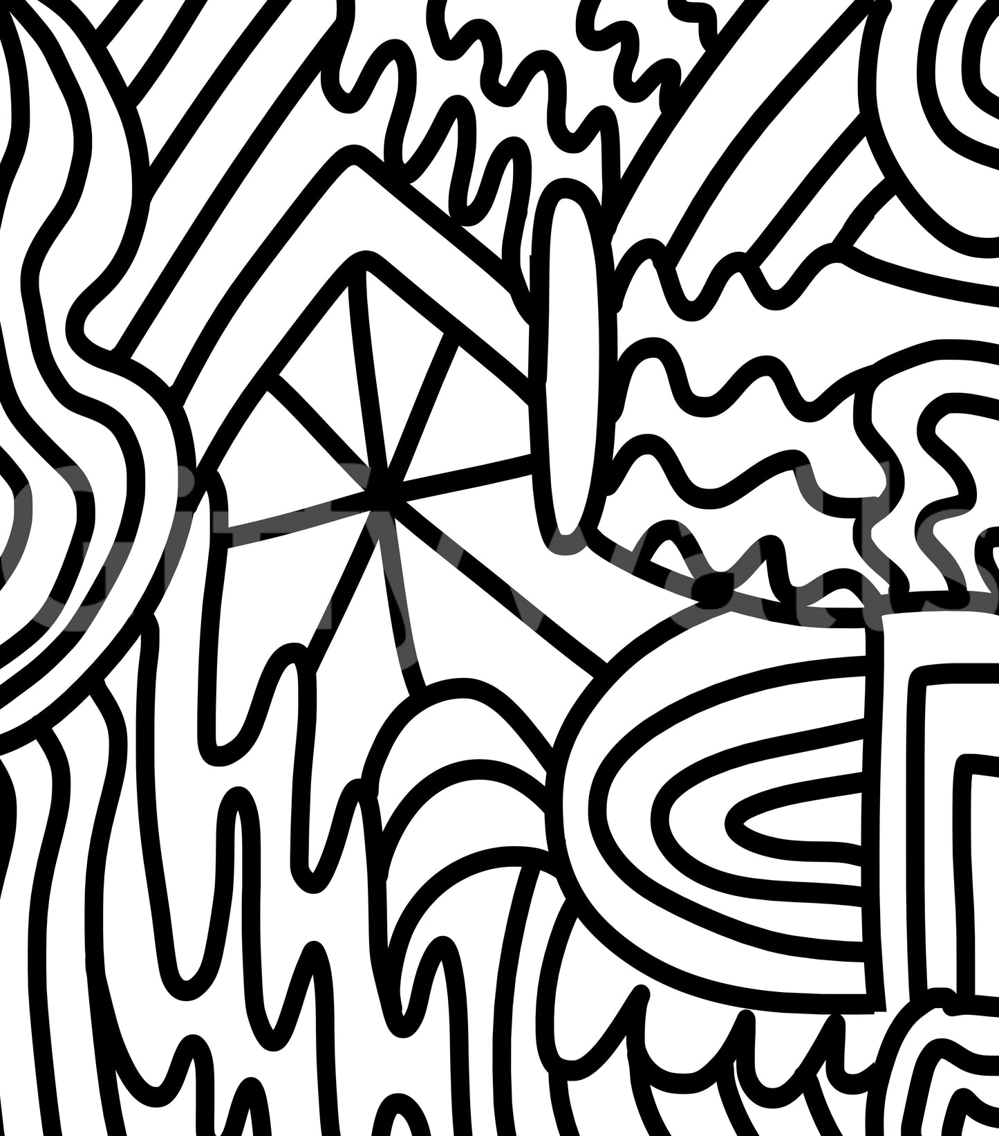 Organic wave design on wallpaper for walls