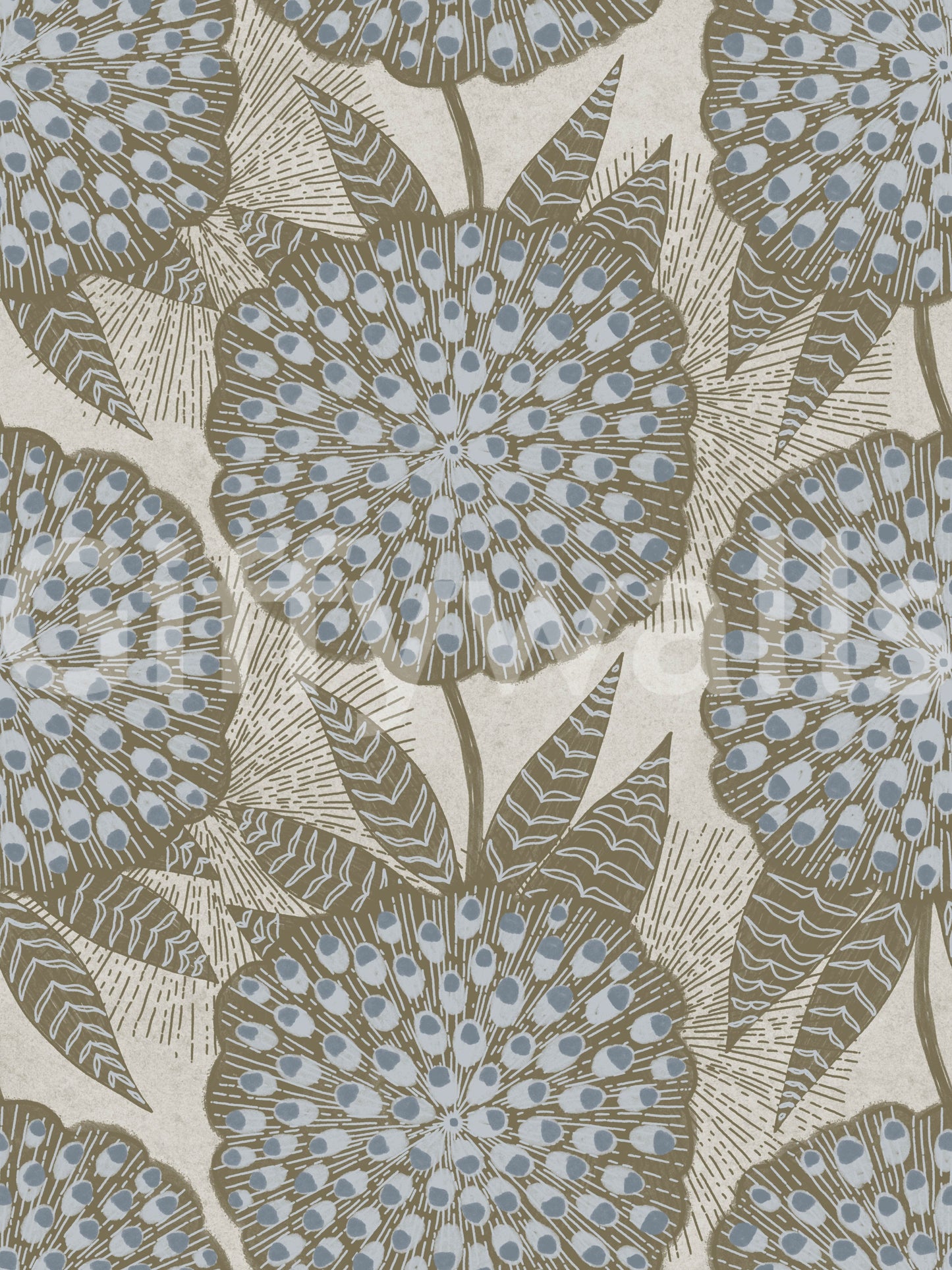 Honey-toned soft flower wallpaper