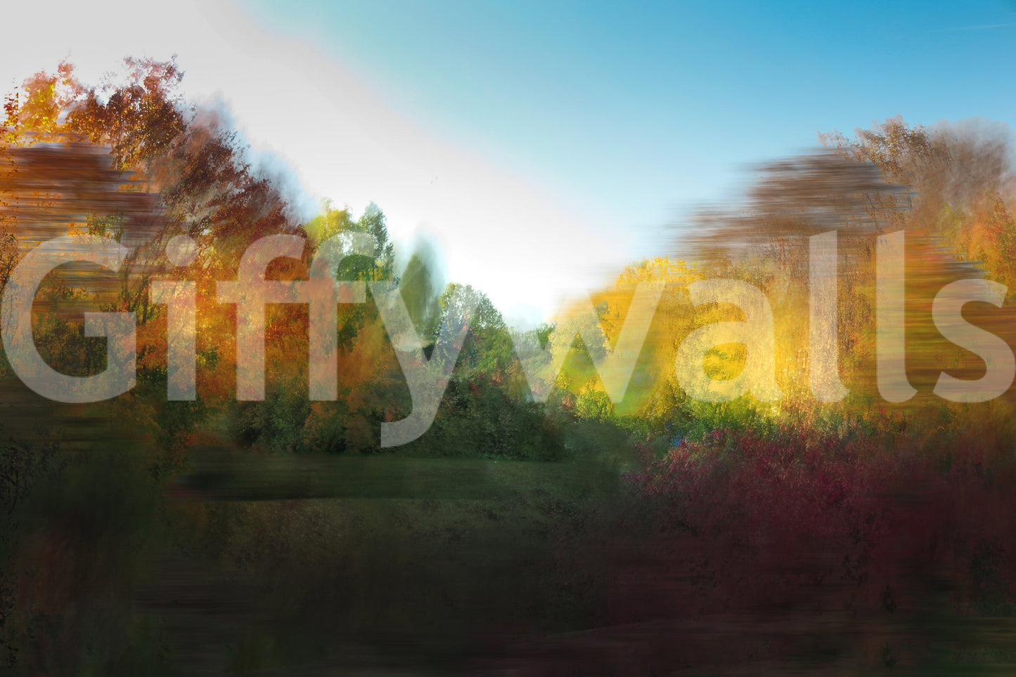 The Autumn Serenity mural makes a soft and subtle statement.