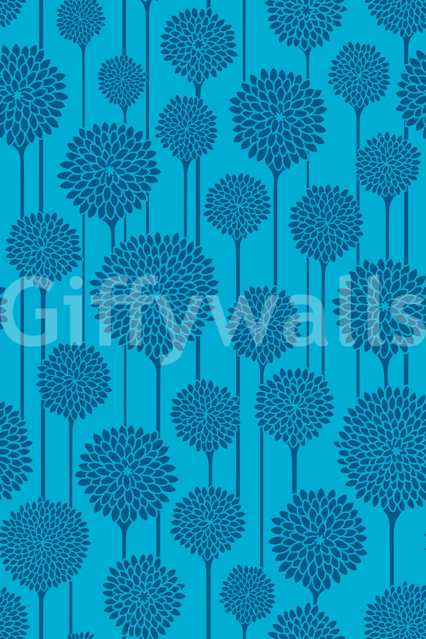 Easy peel and stick navy mural wallpaper