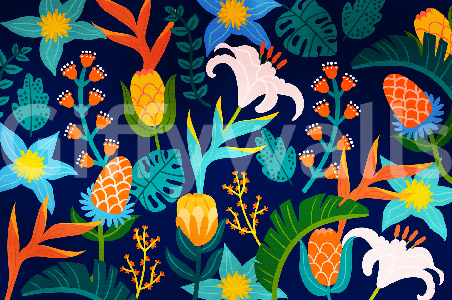 Frida mural with expressive visual elements