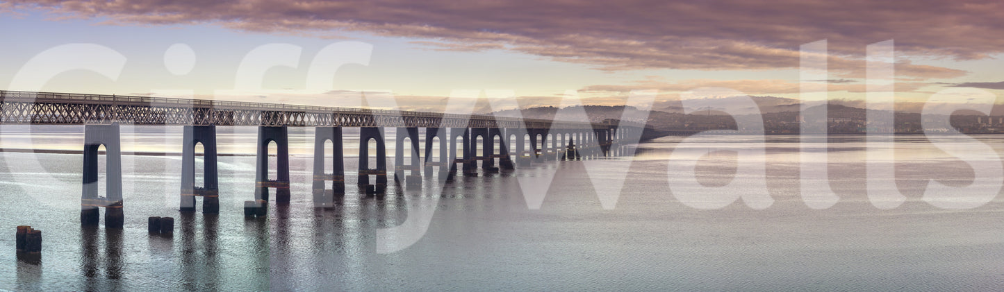 Wall decor evoking Scottish landmark.