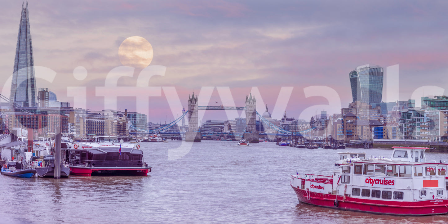 Wall decor evoking the heart of London.