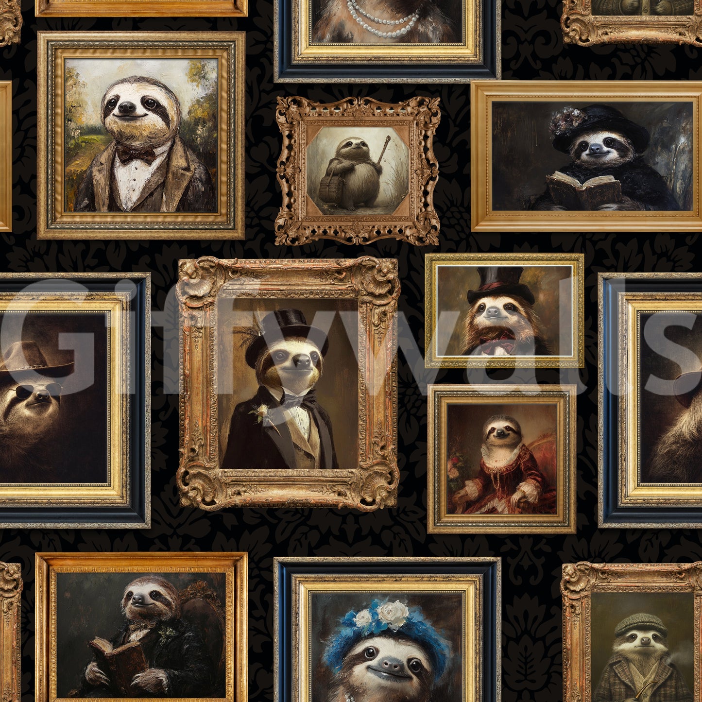 Various sloth poses and details.