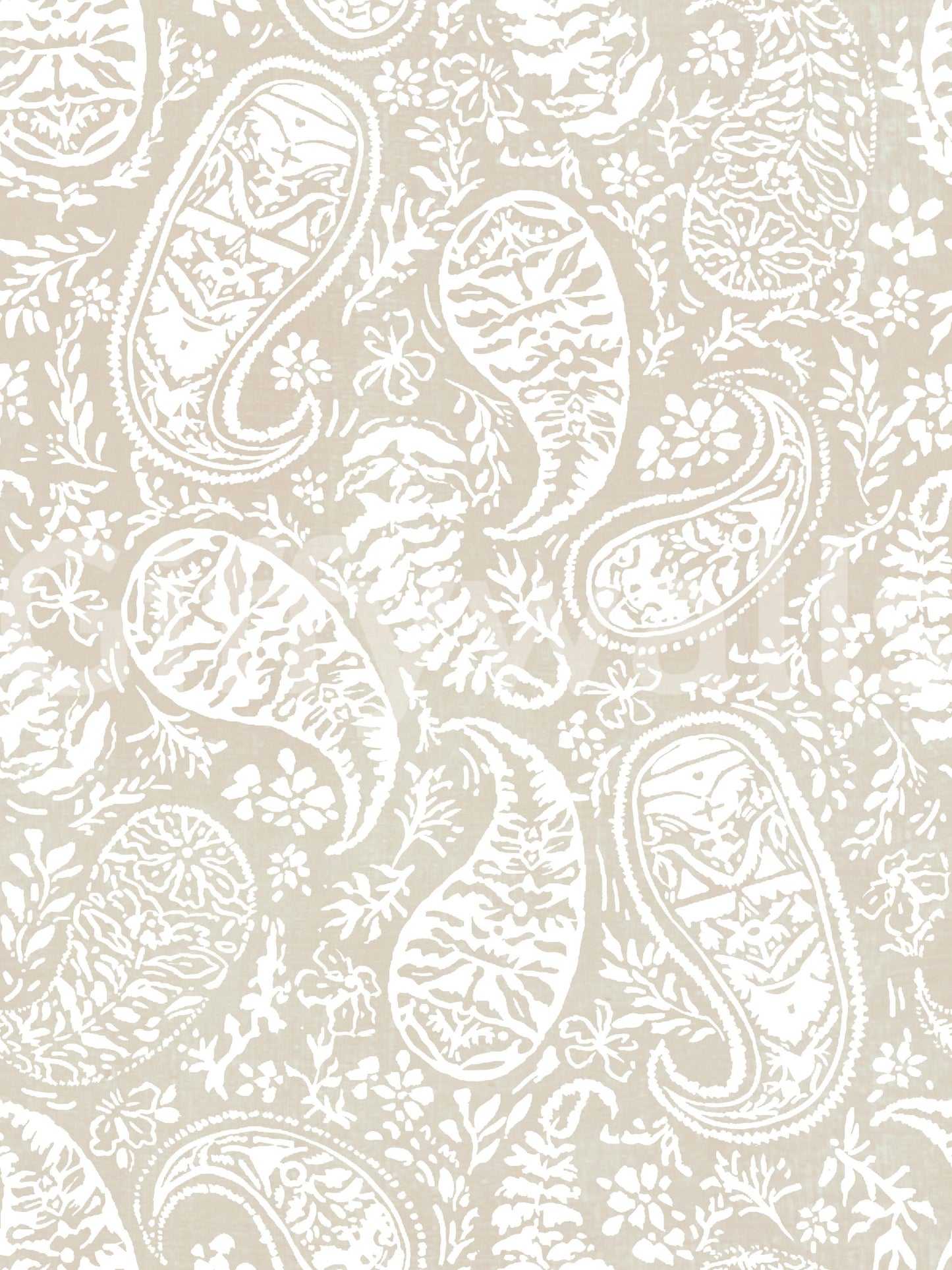 High-resolution neutral paisley pattern.