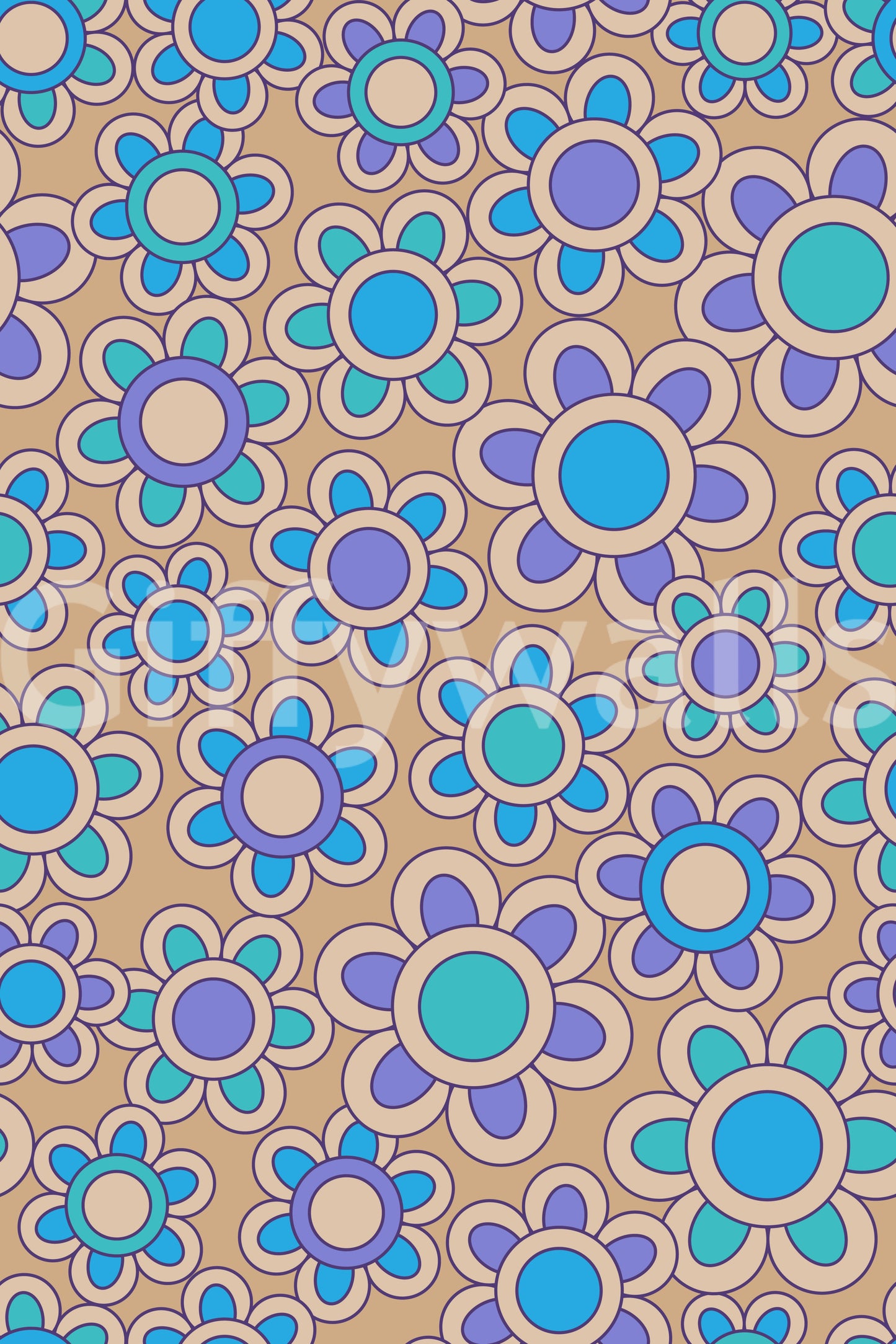 The Groovy Daisies mural gives the space a unique personality.