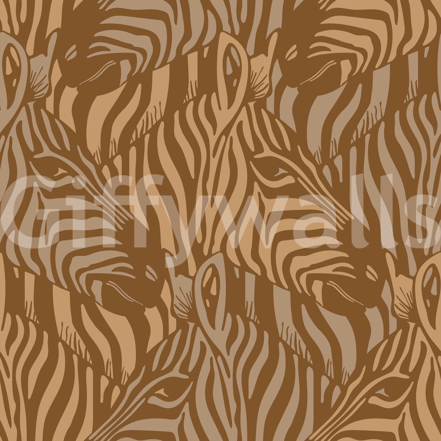 The zebra shapes are a central focus of the image.