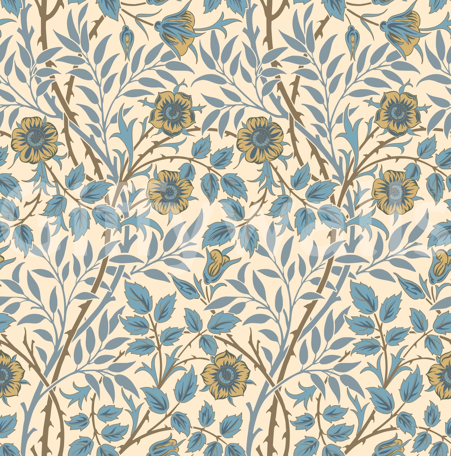 The wallpaper has a smooth, non-reflective matte finish.