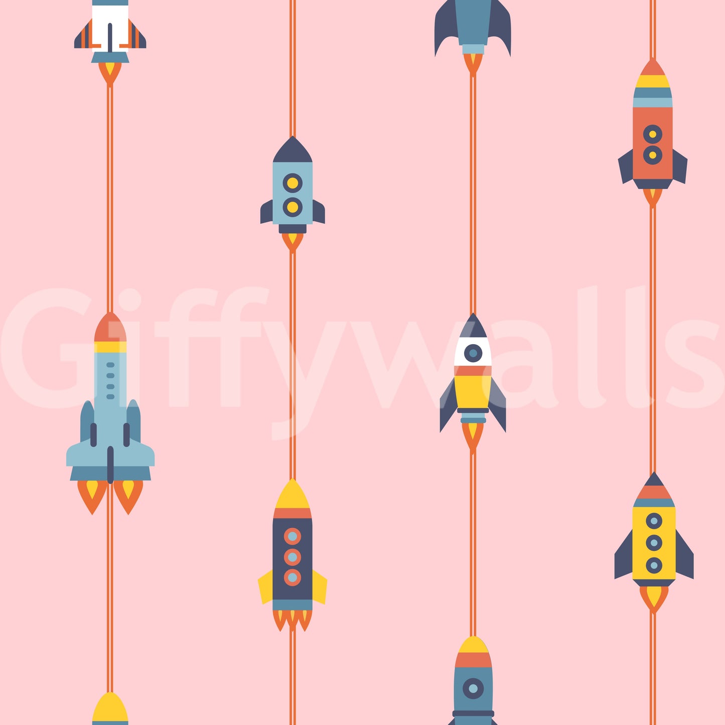 The wallpaper has a smooth, non-reflective matte finish.